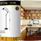 Lampada da Terra – Piantana Regolabile con Braccio Orientabile, Attacco E27, Max 60W, Design Moderno per Studio, Ufficio e Soggiorno D15