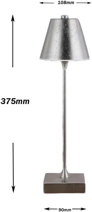 Lampada da Tavolo Ricaricabile LED  – Senza Fili, 3 Temperature di Colore, Dimmerabile Touch, USB, Moderna per Ristorante, Camera, Comodino D27-3C