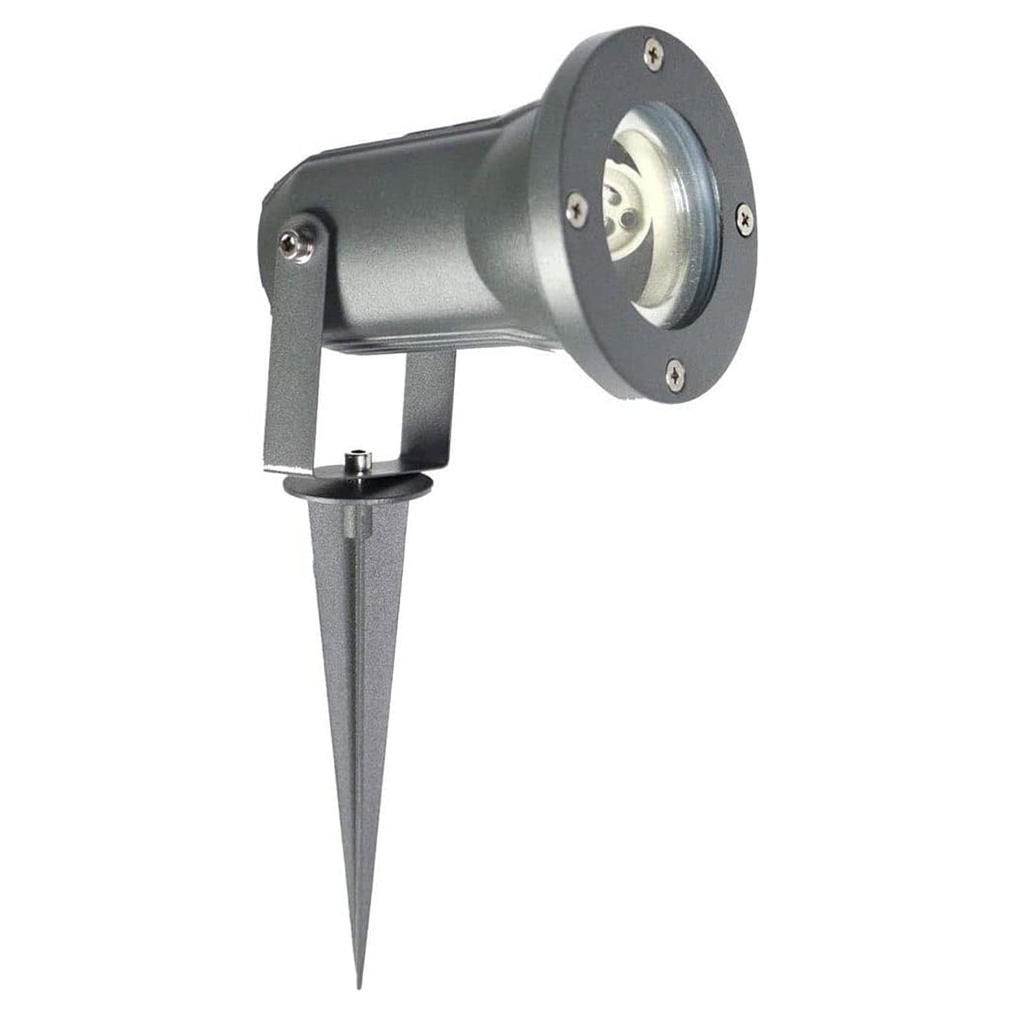Faretto da Giardino con Picchetto GU10 IP65 60W, Lampada da Terra per Esterni in Alluminio, Orientabile, per Giardino, Vialetto, Terrazza – Nero/Grigio/Bianco ES12