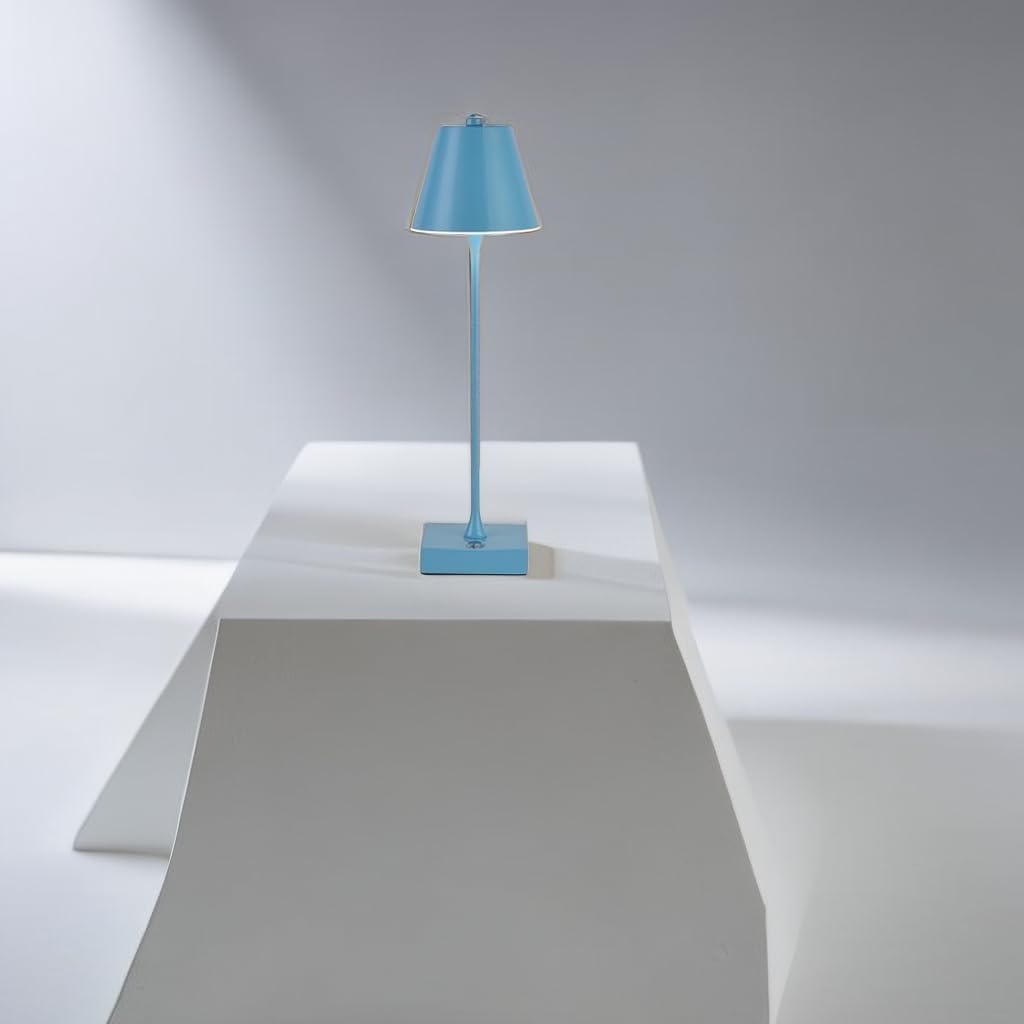Lampada da Tavolo Ricaricabile LED  – Senza Fili, 3 Temperature di Colore, Dimmerabile Touch, USB, Moderna per Ristorante, Camera, Comodino D27-3C