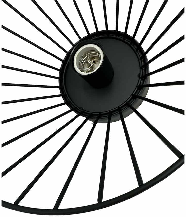 TEKHOME Plafoniera E27 a soffitto a forma di cesta, Max 60W, Corpo bianco in metallo, Interno, Modello C70
