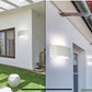 Applique lampada da muro parete in alluminio e vetro per esterno casa locali terrazza IP65 con attacco per lampadine E27 [lampadina esclusa] ES29