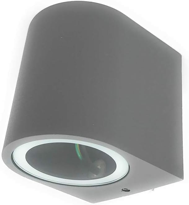 Applique da Esterno 1xGU10 IP65 – Lampada da Parete Impermeabile in Alluminio Verniciato, Luce Diretta, Ideale per Giardino, Balcone e Facciata, Senza Lampadina ES53