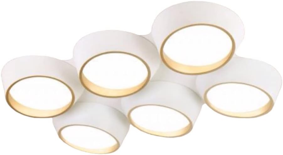 TEKHOME Plafoniera a led 120 watt lampadario da soffitto 6 cerchi irregolari luce 3000K 4000K 6500K C51