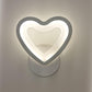 TEKHOME Applique da Parete LED Moderna 6W a Forma di Cuore, Lampada da Parete Bianca con 3 Colori Selezionabili 3000K/4000K/6500K, 300LM, per Camera da Letto, Soggiorno e Cameretta E28-3C