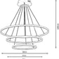 TEKHOME Lampadario a sospensione 51 watt led 3 tonalita luce bianca calda naturale A64-3C