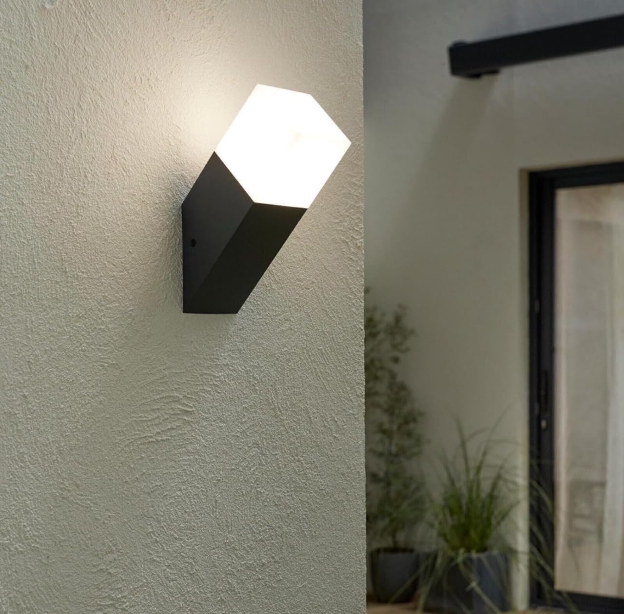 Applique da Esterno E27 IP44, Lampada da Parete Moderna in Alluminio e Acrilico, Attacco E27 (Lampadina no), Impermeabile per Giardino, Facciata, Balcone - Nero/Bianco/Caffè B250