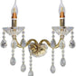 TEKHOME Applique da Muro Classica in Cristallo 2 Luci, Portalampada E14, Lampada da Parete Stile Candelabro, Vari Colori E35