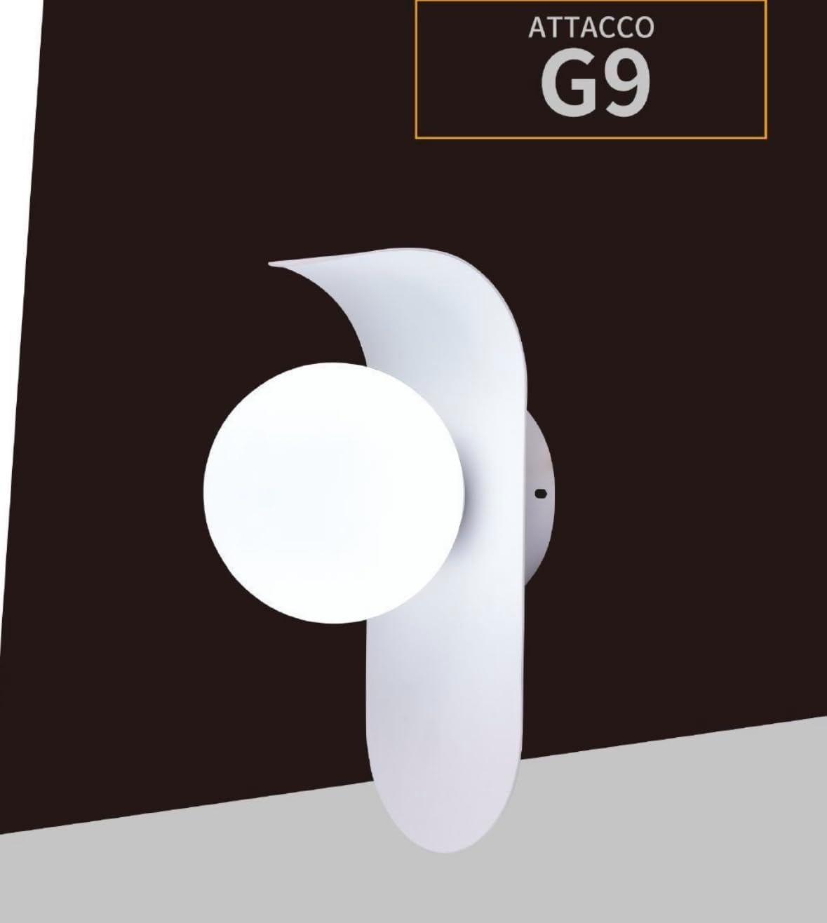 TEKHOME Applique da muro G9 design moderno bianco e bronzo, lampada da parete decorativa interna 1xG9 max 10W, metallo e vetro AQ46