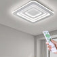 TEKHOME Plafoniera Lampadario da soffitto a led con Luci Design Stile Moderno Lampada 64W per Camera Cucina Salotto Locali Commerciali (Quadrato con Telecomando) C46
