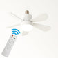 Ventilatore da Soffitto con Luce LED E27 19W, Mini Lampadario con Ventola Silenziosa, CCT 3000K-6500K, Telecomando Incluso, per Camera da Letto e Soggiorno – MNL011