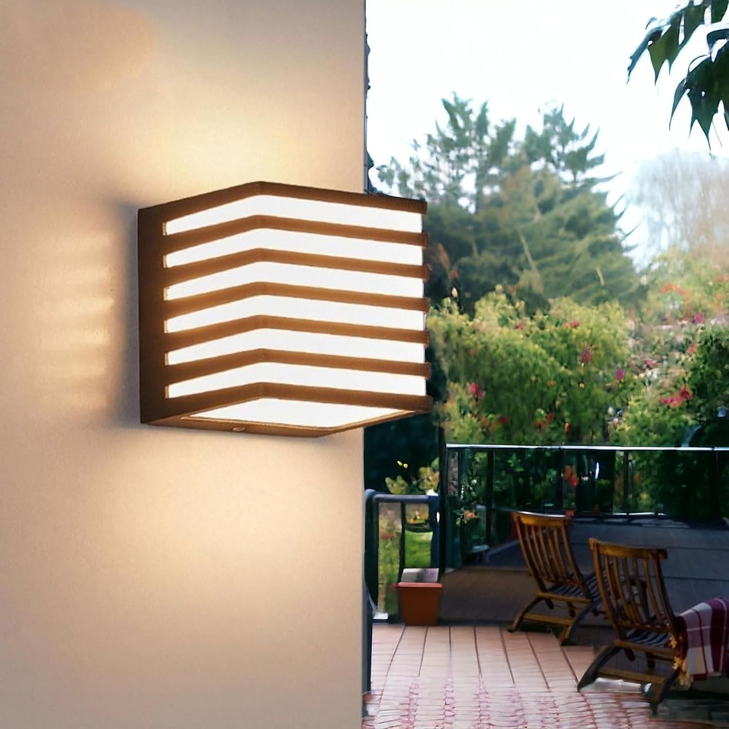 Applique da Esterno LED 10W IP54, Lampada da Parete Moderna in Alluminio e PC 1000LM, Bianco o Nero, Regolabile, per Facciate, Giardini e Balconi B110