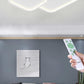 TEKHOME Plafoniera Lampadario da soffitto a led con 2 Luci dimmerabile timer Design Stile Moderno Lampada per Camera Cucina Salotto Locali Commerciali (2 quadri Bluetooth) PN-24
