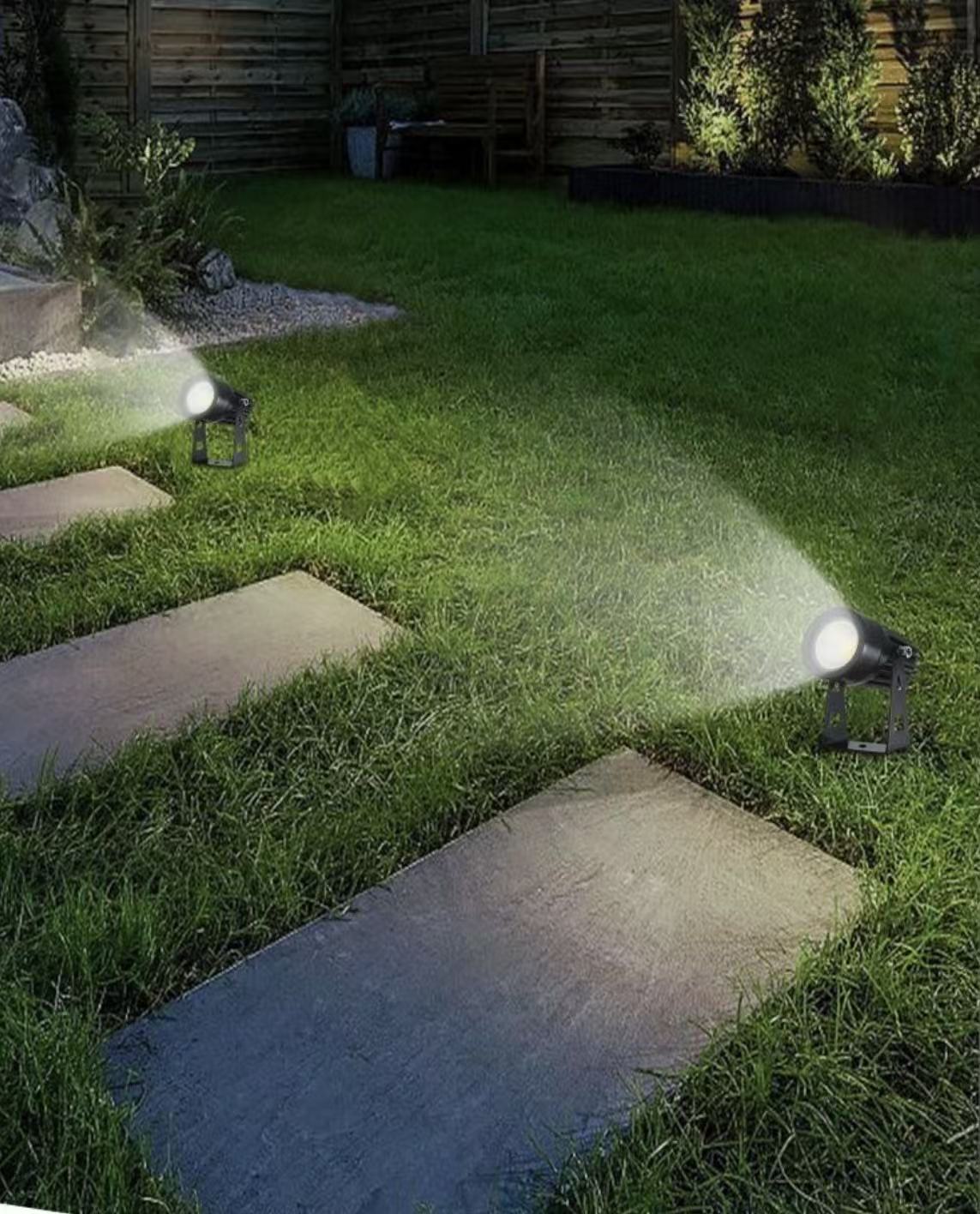 Faretto LED da Esterno 3,5W IP65, Luce Fredda 6500K, Spot da Terra per Giardino e Vialetto, Corpo in Alluminio Nero, Illuminazione Outdoor – ES38-NF