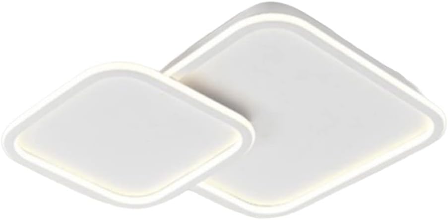 TEKHOME Plafoniera da soffitto a led 58 watt due quadrati lampadario cct tre colorazioni da 3000k a 6500k ideale per soggiorno, camera da letto, cucina e studio C59 (