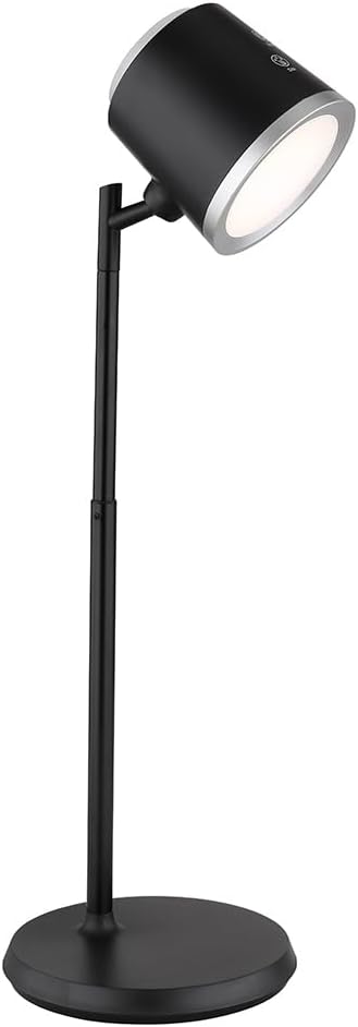 Lampada da Tavolo LED Ricaricabile 6W, 3 Temperature di Colore 3000K-4000K-6500K, Batteria 18650, Luce Orientabile, Moderna per Scrivania, Comodino, Studio BL-1005