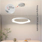 TEKHOME Lampadario plafoniera led a onda 38 w 3 colori luce bianca calda naturale A67 (BIANCO 3 COLORE)