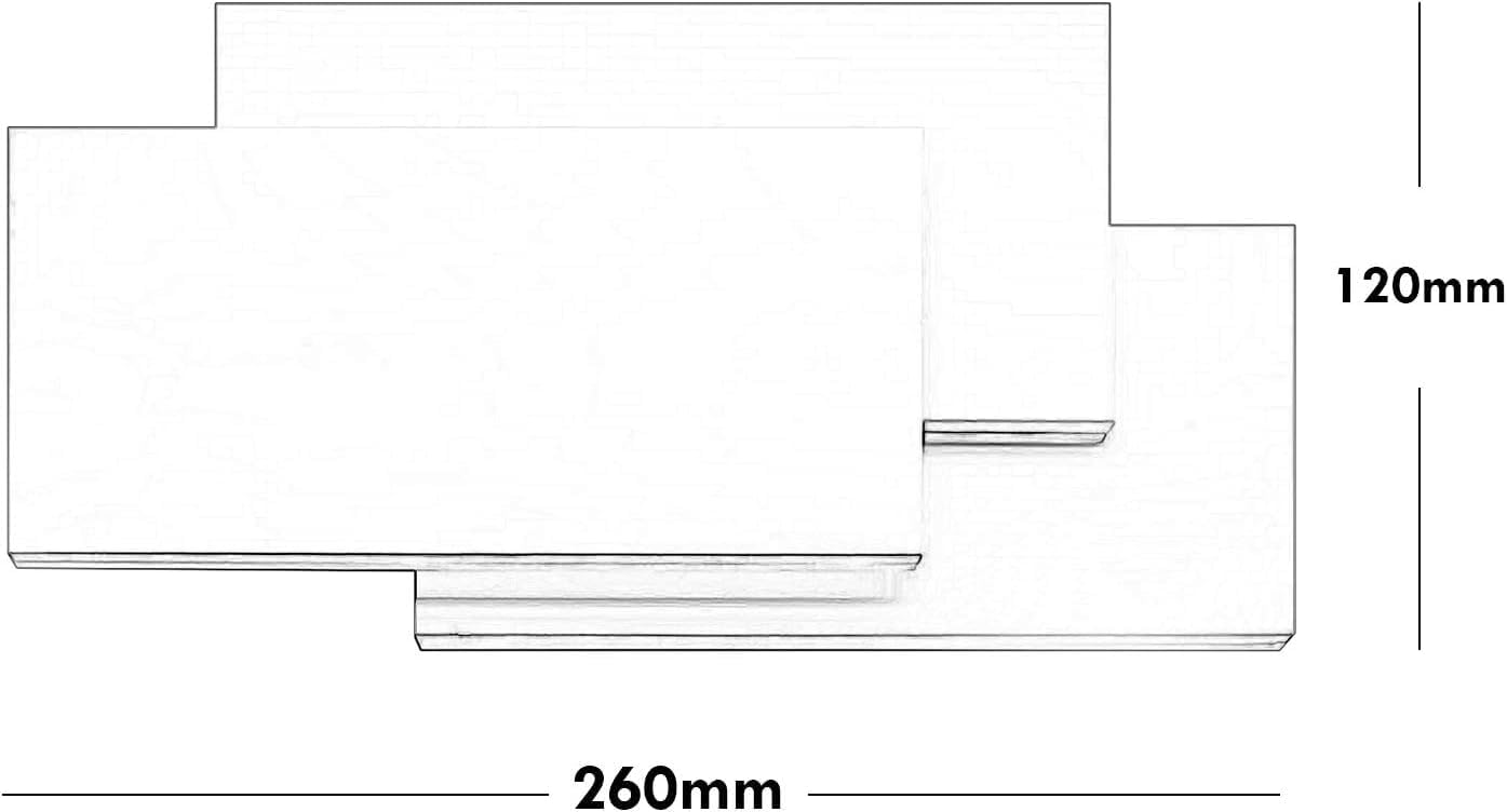 TEKHOME Applique da Muro LED 12W Rettangolare Bianca, Lampada da Parete Moderna in Ferro e Acrilico, 3000K-6500K Regolabile, Design Decorativo per Camera da Letto Soggiorno Corridoio E41-B3C