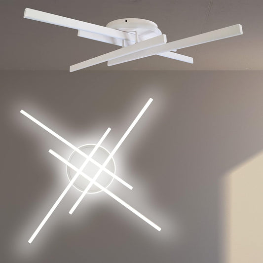 TEKHOME Plafoniera LED Soffitto, 45 watt, 60x60x11 cm, 3 Temperature Colore (3000K, 4000K, 6500K), Alluminio, Installazione Facile, Resistente, Moderna, Camera da Letto PN-21