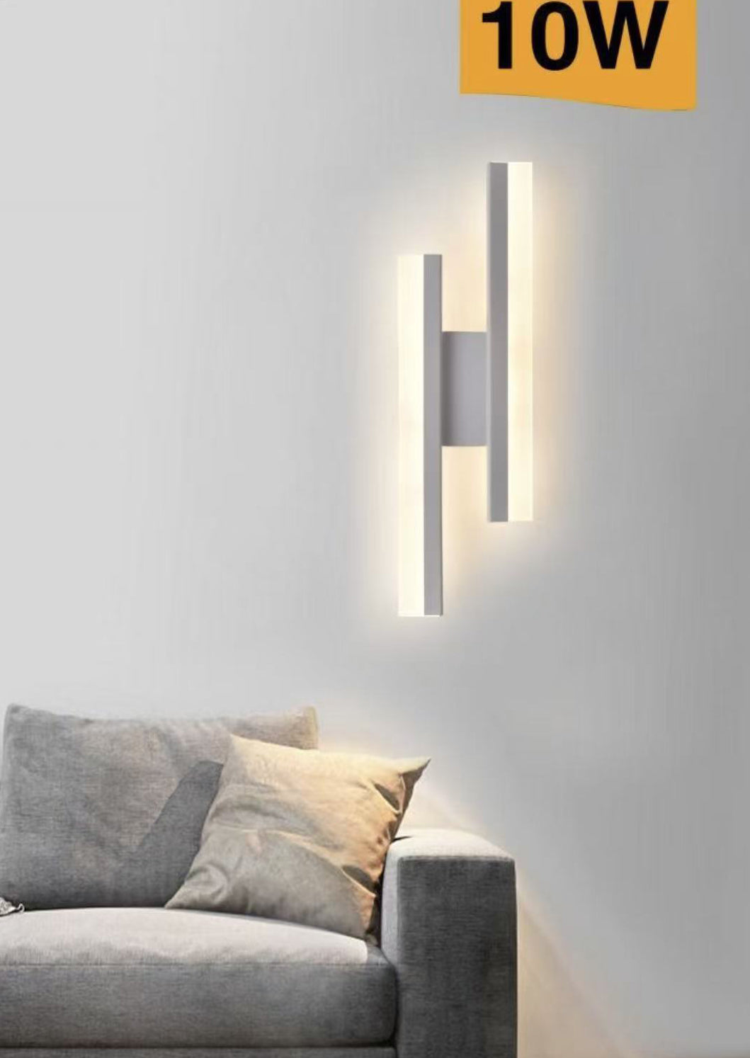 TEKHOME Applique da Parete LED 10W CCT 3000K-6500K Bianca, Lampada da Muro Moderna Interno, Design Minimalista Regolabile E87-B3C