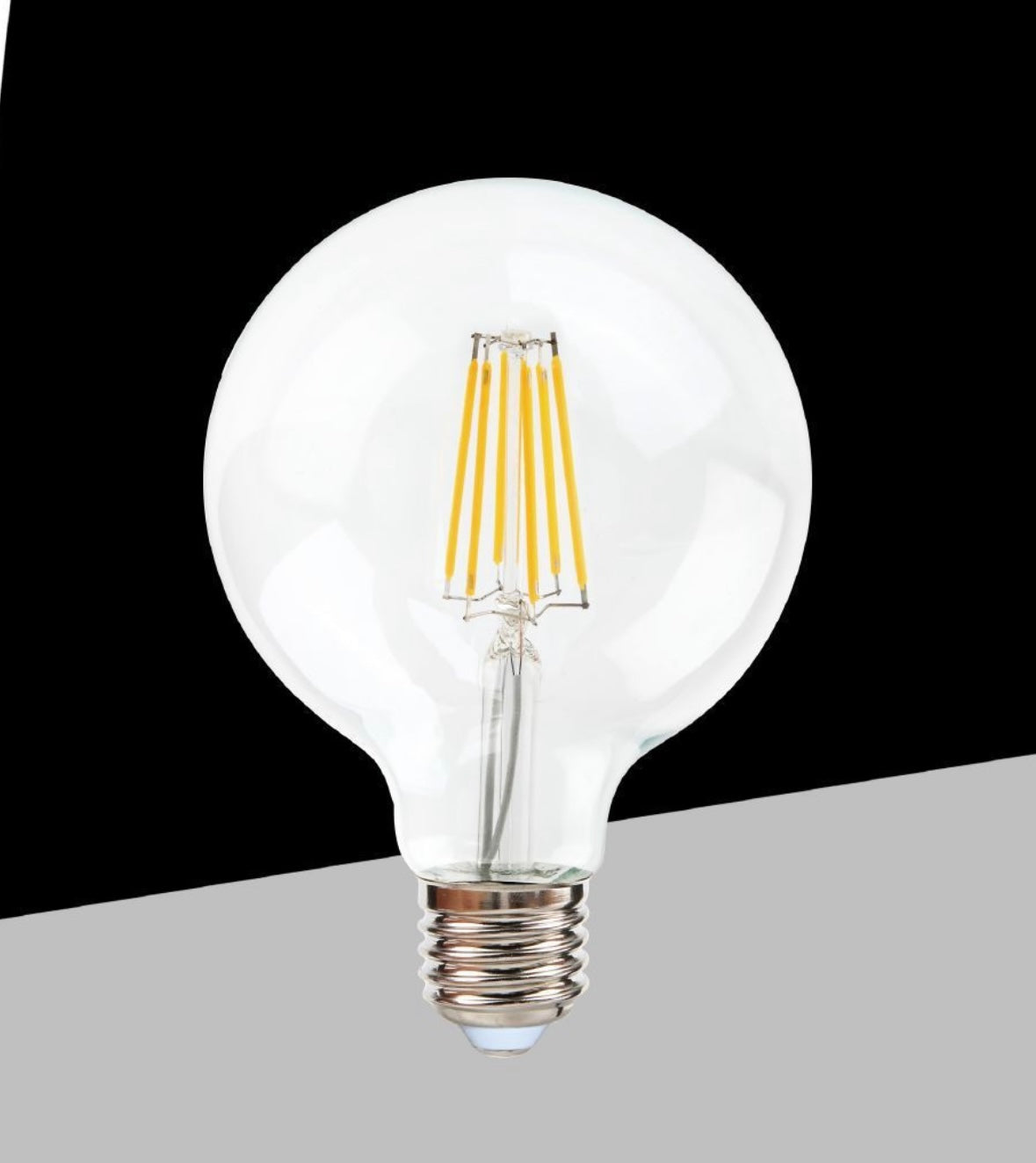 Lampadine LED E27 G125 18W, Confezione da 5 Pezzi, Globo XL Ø125mm, 2380LM, Luce 3000K/4000K/6500K, Vetro Trasparente, Fascio Luminoso 360°, Basso Consumo Energetico, G125-18W