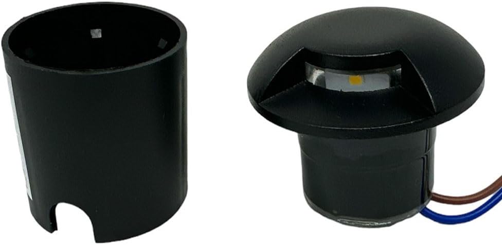 Lampada Segnapasso da Incasso a Terra LED 1W per Esterno, Luci da Pavimento Per Vialetto Giardino, Corpo Nero Alluminio, 3000K/4000K – Illuminazione da Esterno-321