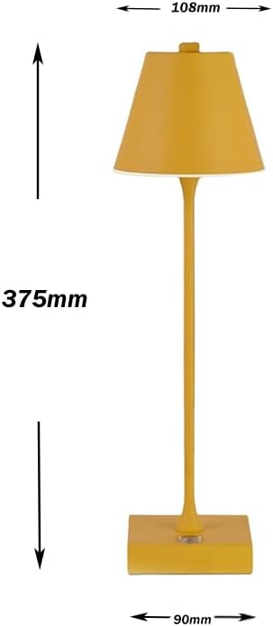 Lampada da Tavolo Ricaricabile LED  – Senza Fili, 3 Temperature di Colore, Dimmerabile Touch, USB, Moderna per Ristorante, Camera, Comodino D27-3C