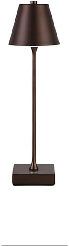 Lampada da Tavolo Ricaricabile LED  – Senza Fili, 3 Temperature di Colore, Dimmerabile Touch, USB, Moderna per Ristorante, Camera, Comodino D27-3C