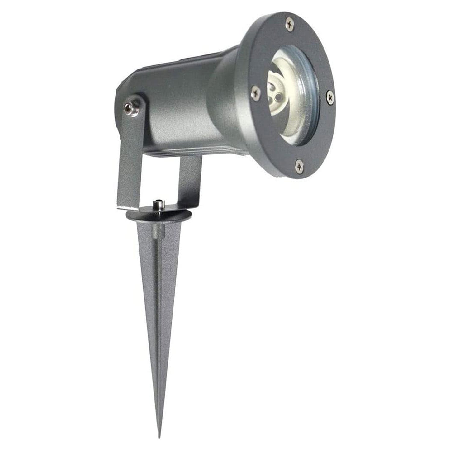 Faretto da Giardino con Picchetto GU10 IP65 60W, Lampada da Terra per Esterni in Alluminio, Orientabile, per Giardino, Vialetto, Terrazza – Nero/Grigio/Bianco ES12