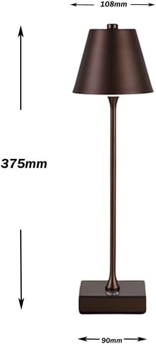 Lampada da Tavolo Ricaricabile LED  – Senza Fili, 3 Temperature di Colore, Dimmerabile Touch, USB, Moderna per Ristorante, Camera, Comodino D27-3C