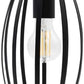Lampadario da soffitto pendente a sospensione di forma ovale nero o bianco portalampada con attacco e27  A34