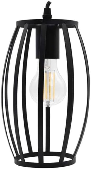 Lampadario da soffitto pendente a sospensione di forma ovale nero o bianco portalampada con attacco e27  A34