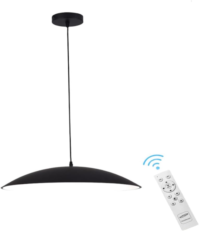 TEKHOME Lampadario a led a sospensione 46 watt 3 colorazione di luce dimmerabile con telecomando lampada da cucina soggiorno B81