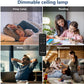 TEKHOME Plafoniera LED Soffitto 36/45W,3colore 3600/4950LM IP40 Impermeabile Rotonda Ø48/60CM Lampadario LED Moderna Luce Soffitto per Cameretta, Cucina, Soggiorno, Balcone -LV