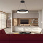 TEKHOME Lampadari a led 43 watt tre colorazioni di luce lampada da soffitto a sospensione ultra moderno cucina soggiorno A71