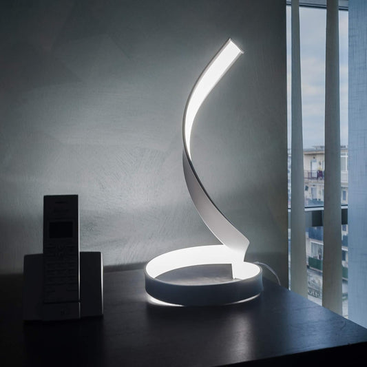 Lampada da Tavolo LED Design Moderno, 12W 840LM, Luce Calda/Naturale/Fredda, Lampada Comodino per Camera da Letto e Soggiorno- D05
