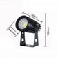 Faretto LED da Esterno 3,5W IP65, Luce Calda 3000K, Spot da Terra per Giardino e Facciata, Corpo in Alluminio Nero, Illuminazione Outdoor – ES38-NC