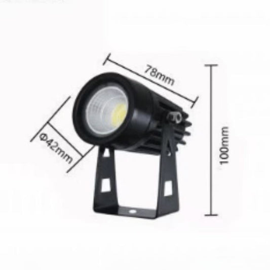 Faretto LED da Esterno 3,5W IP65, Luce Fredda 6500K, Spot da Terra per Giardino e Vialetto, Corpo in Alluminio Nero, Illuminazione Outdoor – ES38-NF