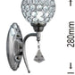 TEKHOME Applique da Parete Moderna con Design a Cristalli, Attacco G9 60W, per Interni, Disponibile in Oro e Argento, 280mm, Metallo e Cristallo (Senza Lampadina) E19
