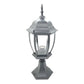 Lampada da Palo per Esterni E27 – Lanterna da Colonna Esagonale IP55 in Alluminio e Vetro – 8 Pollici – per Muro, Cancello, Pilastro, Giardino ES45