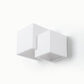 TEKHONE Applique da Parete in Gesso Bianco 2xG9 | Lampada da Muro Moderna Verniciabile | Illuminazione Decorativa per Soggiorno Camera Corridoio – GS-E74