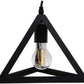 Lampadario moderno a triangolo senza lampadina E 27, in ferro stile moderno  A35
