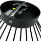TEKHOME Plafoniera E27 a soffitto a forma di cesta, Max 60W, Corpo bianco in metallo, Interno, Modello C70