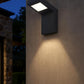 Applique LED da Esterno 10W IP54 4000K, Lampada da Parete Moderna in Alluminio e PC, Impermeabile per Facciata, Balcone e Giardino - Bianco/Grigio Scuro H160