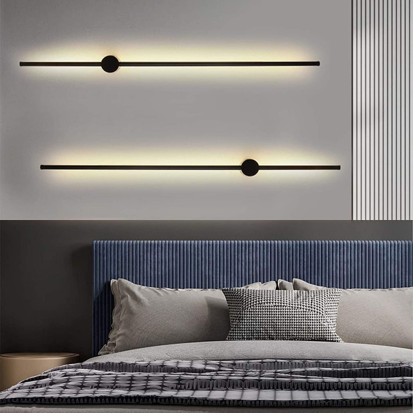 Applique LED 12W CCT 3000K-4000K-6500K, Lampada da Parete Moderna Interno, Luce Calda Naturale Fredda, IP20, Nero/Bianco AQ22