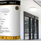 Plafoniera LED da Soffitto Esterno 24W IP65 – Lampada Impermeabile per Balcone, Garage e Corridoio, 2700LM, in ABS+PS, Luce Calda/Naturale/Fredda ES52