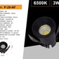 Faretti LED da Incasso 3W, Kit da 5 Pezzi, COB LED 300 lm, Foro Ø35 mm, 3000K/4000K/6500K, Fascio 30°, AC 100-240V, Corpo in Alluminio, Faretto da Soffitto per Casa, Negozi e Uffici,P-29