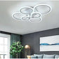 TEKHOME Lampadario da soffitto led 6 luci cerchi plafoniera design stile moderno lampada per camera salotto 3 colore della luce C08-3C