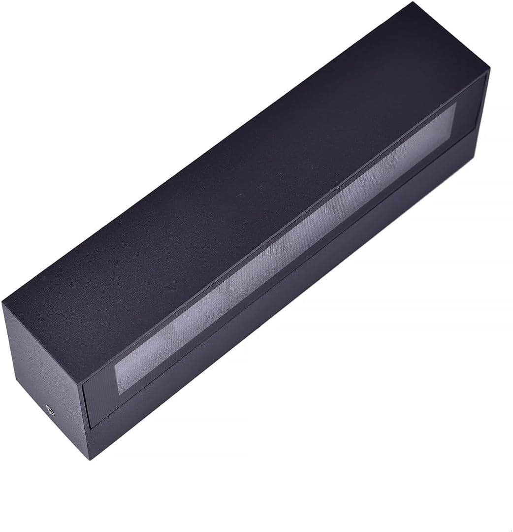 Applique LED da Esterno 14W IP65, Lampada da Parete Moderna in Alluminio e Vetro, 1100LM, Luce da Facciata Impermeabile per Giardino, Terrazza e Ingresso - Bianco/Grigio 176