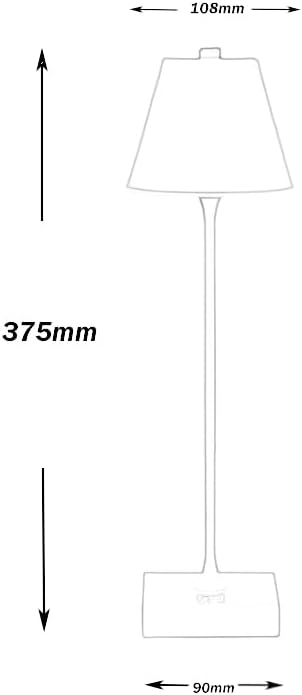 Lampada da Tavolo Ricaricabile LED  – Senza Fili, 3 Temperature di Colore, Dimmerabile Touch, USB, Moderna per Ristorante, Camera, Comodino D27-3C